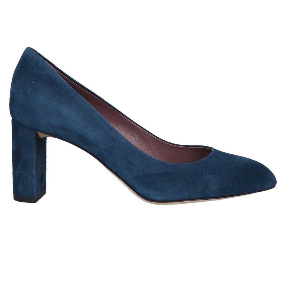 Deimille Italy Navy suede stacked heel Shoes Career Heels 38.5 us 8-8.5 $450